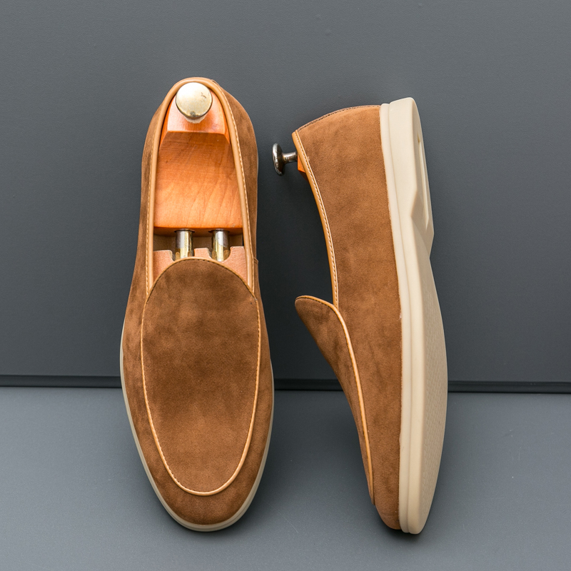 Men Shoes Size 11 - Autumn High-quality Suede Mens Loafers Simple