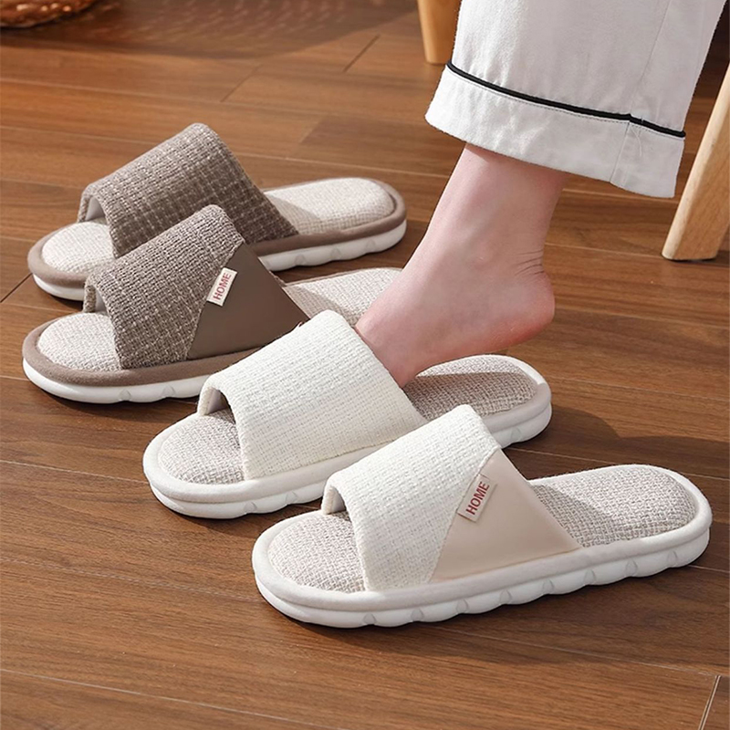 Men Shoes Style - Linen Slippers Women And Men Household