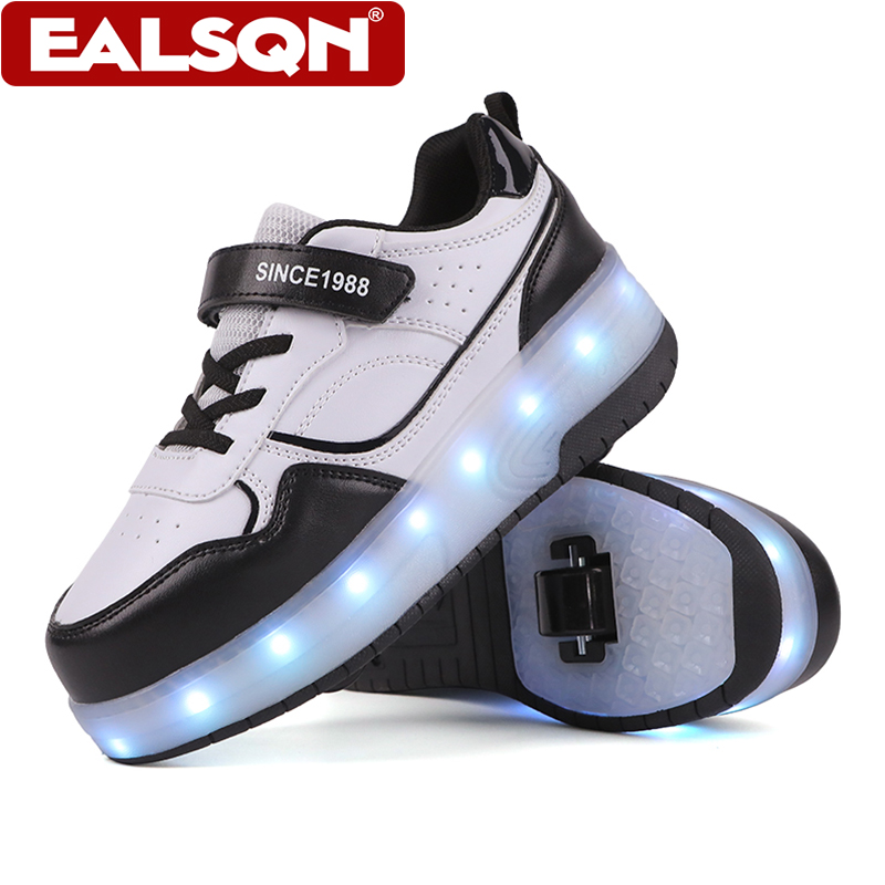 Men Shoes Velcro - New Children's LED Light Up Roller