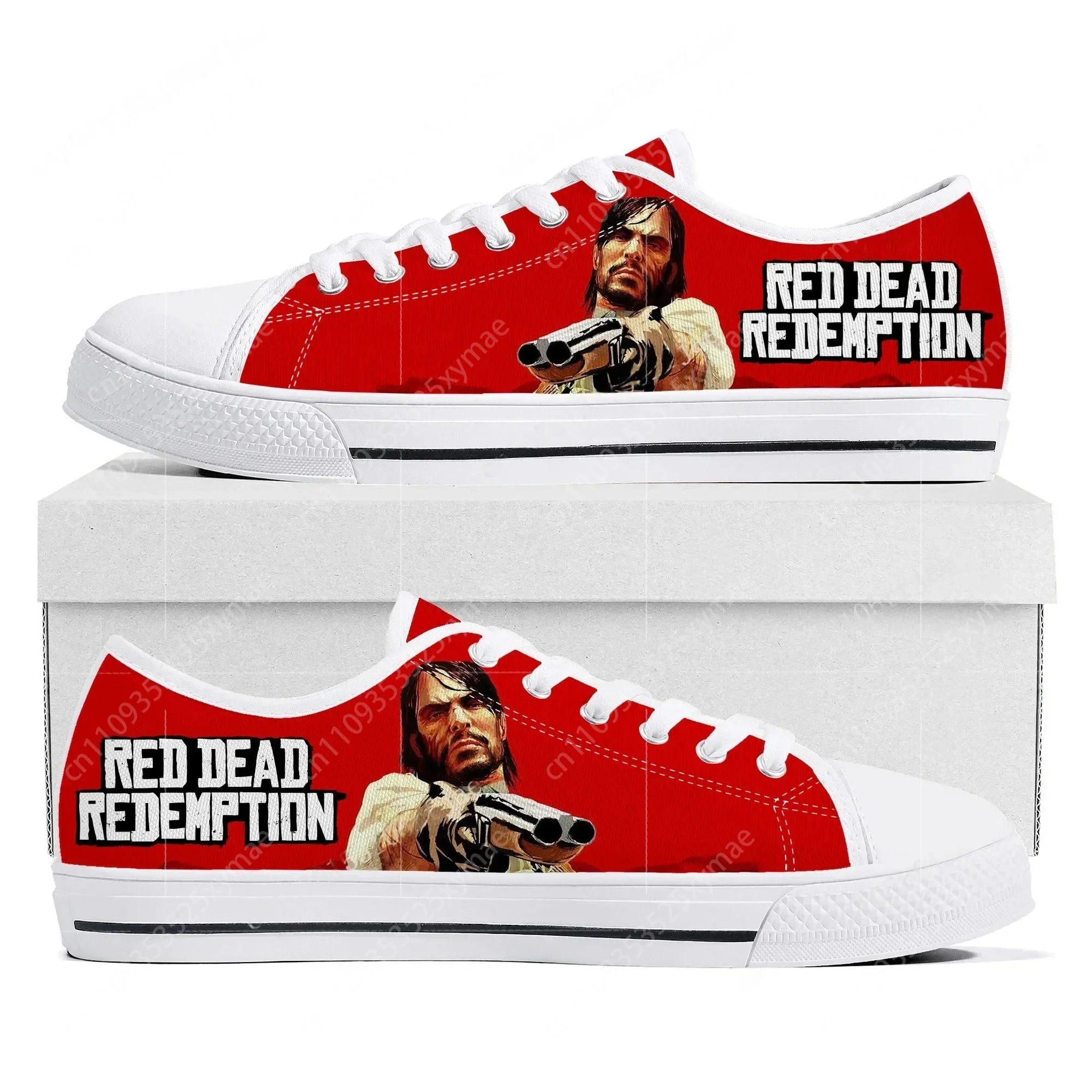 Men Shoes Red - Video Game Red Dead Redemption Low