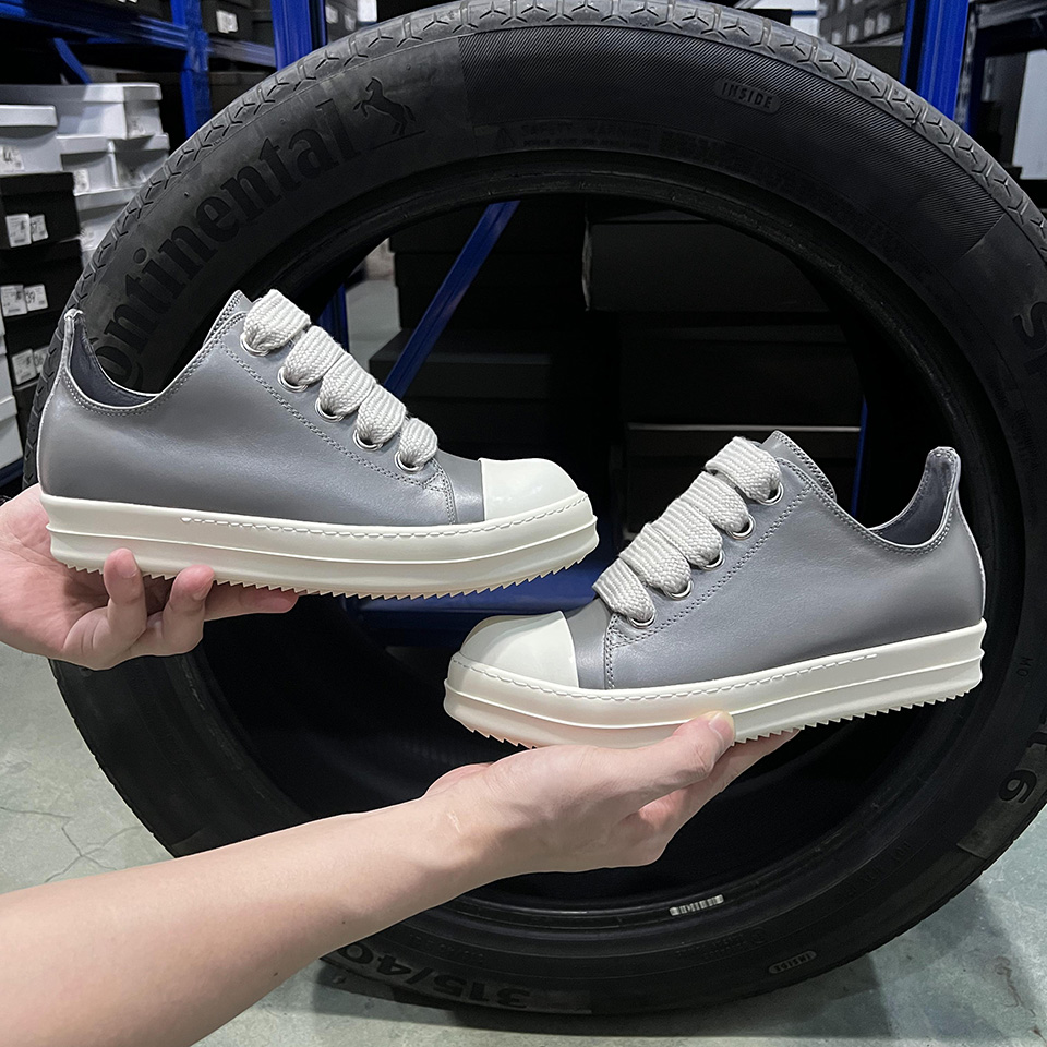 Men Shoes Velcro - Brand Casual Shoes Men Gray Leather