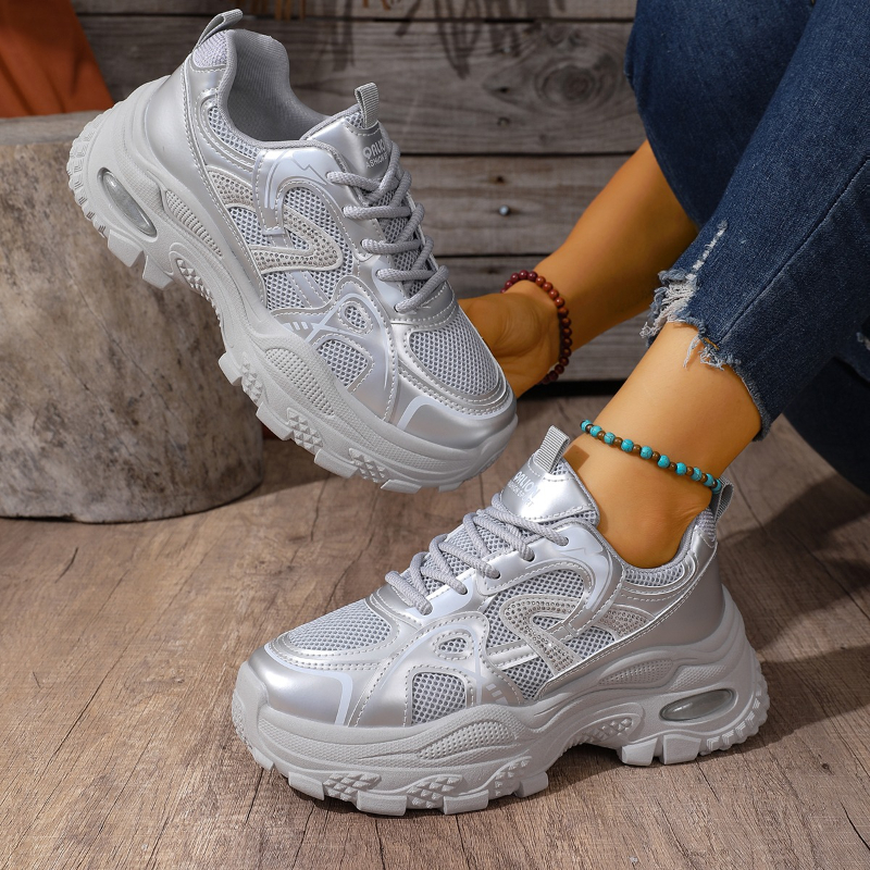 Mesh Trainer Breathable - Thick Sole Chunky Sneakers Mesh Breathable