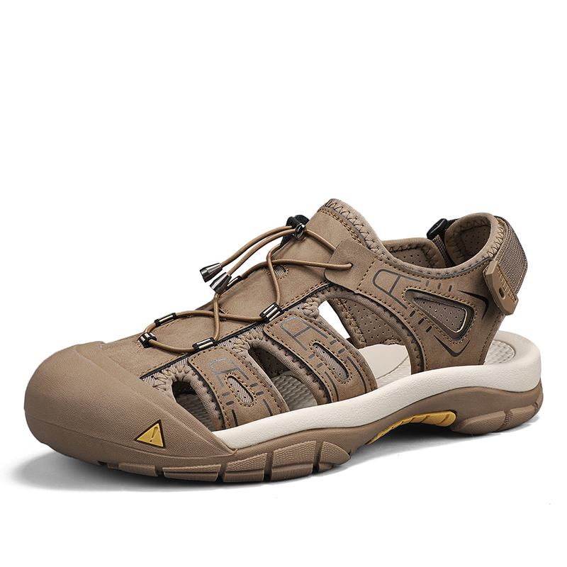 Men's Handmade Simple Sandals, - Men Shoes Velcro บทวิจารณ์และราคา