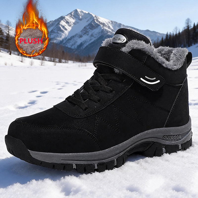 Winter Warm Men Boots With Fur - Men Shoes Classic บทวิจารณ์และราคา