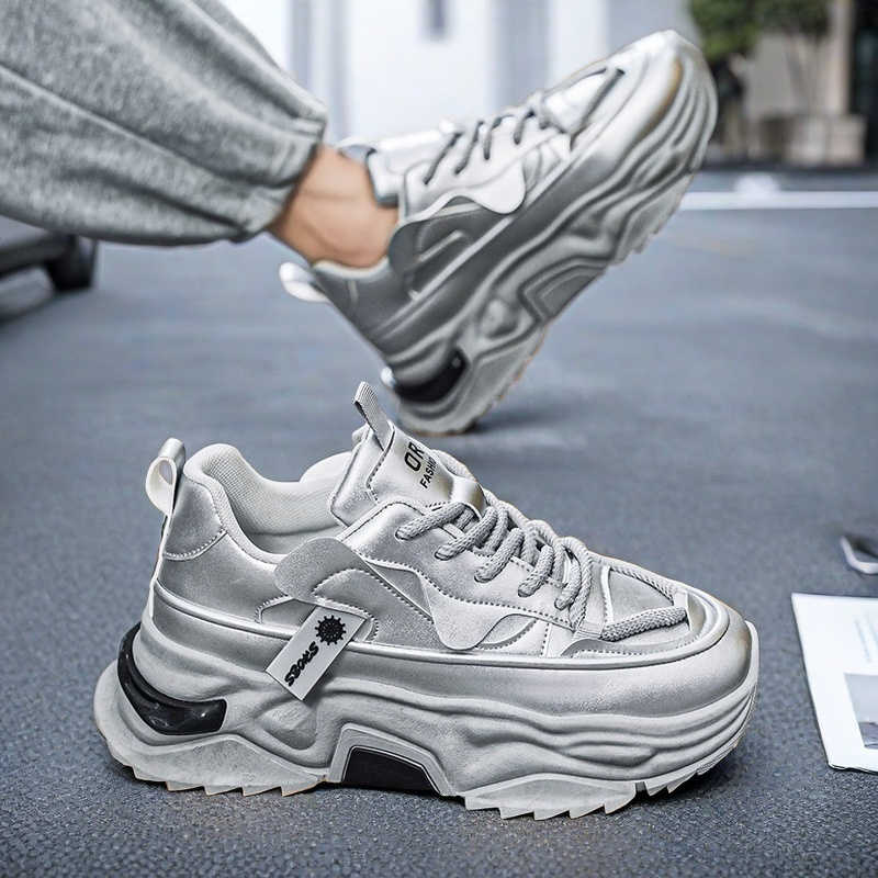 Black Platforme Tennis Man Spo - Men Shoes Runners บทวิจารณ์และราคา