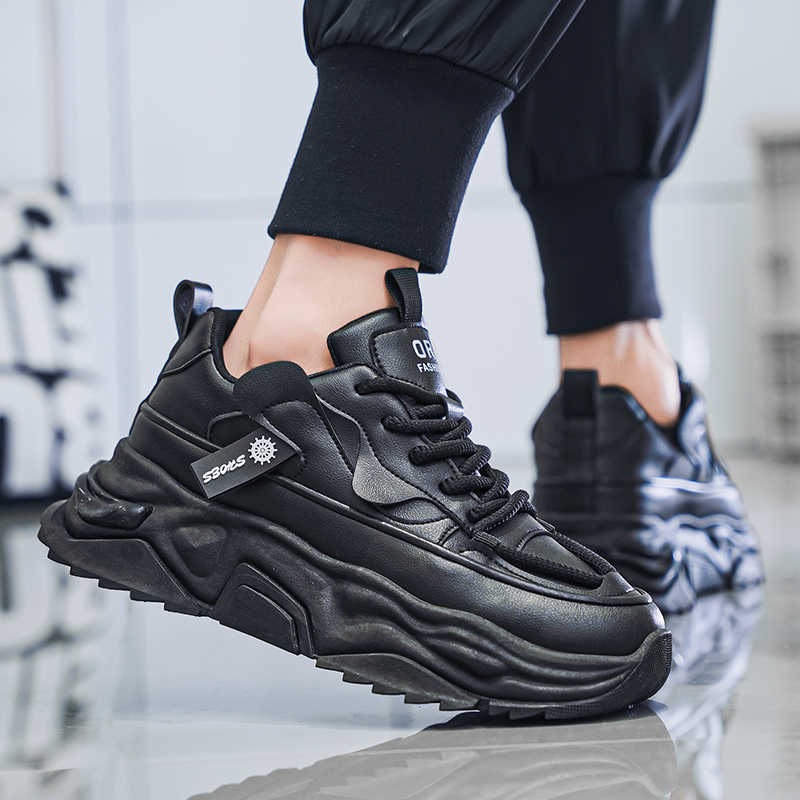 Black Platforme Tennis Man Spo - Men Shoes Runners บทวิจารณ์และราคา