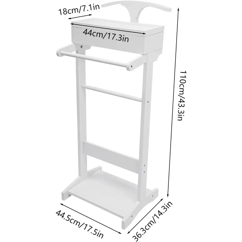 wood men valet stand with draw - Men Shoes Rack บทวิจารณ์และราคา