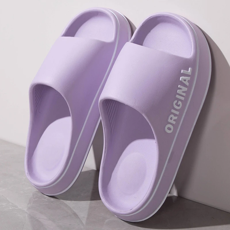 Summer Couple Slides Solid Col - Men Shoes Style บทวิจารณ์และราคา
