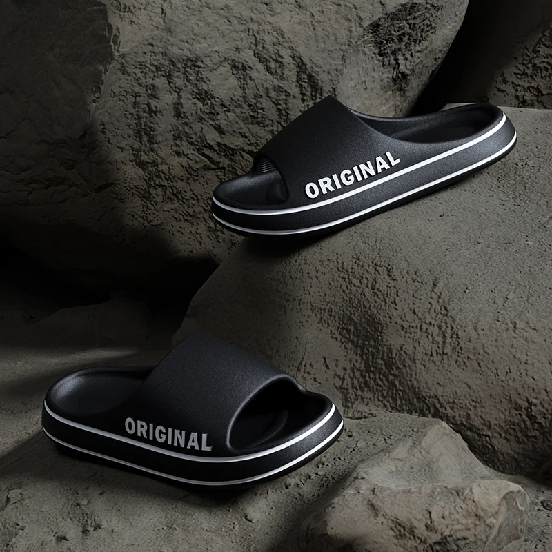 Summer Couple Slides Solid Col - Men Shoes Style บทวิจารณ์และราคา