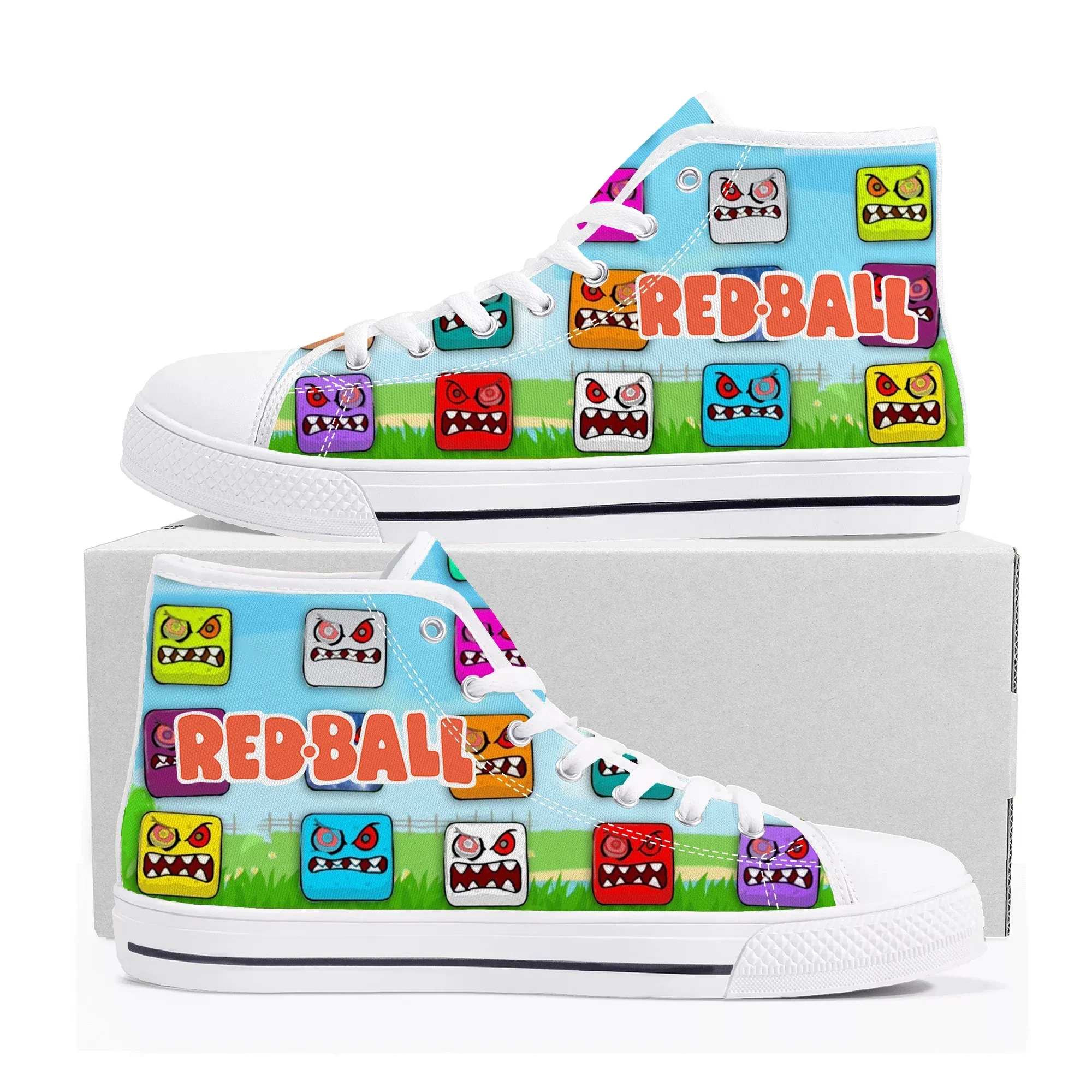 Red Ball High Top Sneakers Hot - Men Shoes Red บทวิจารณ์และราคา