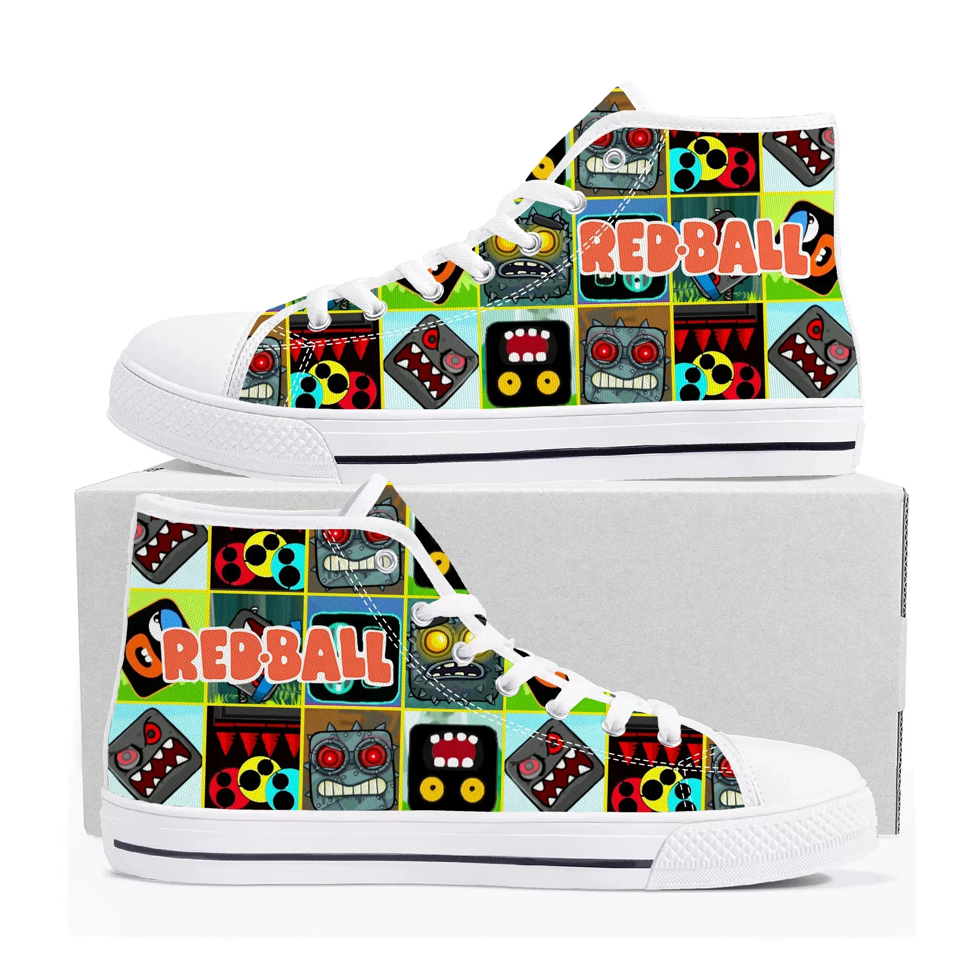 Red Ball High Top Sneakers Hot - Men Shoes Red บทวิจารณ์และราคา