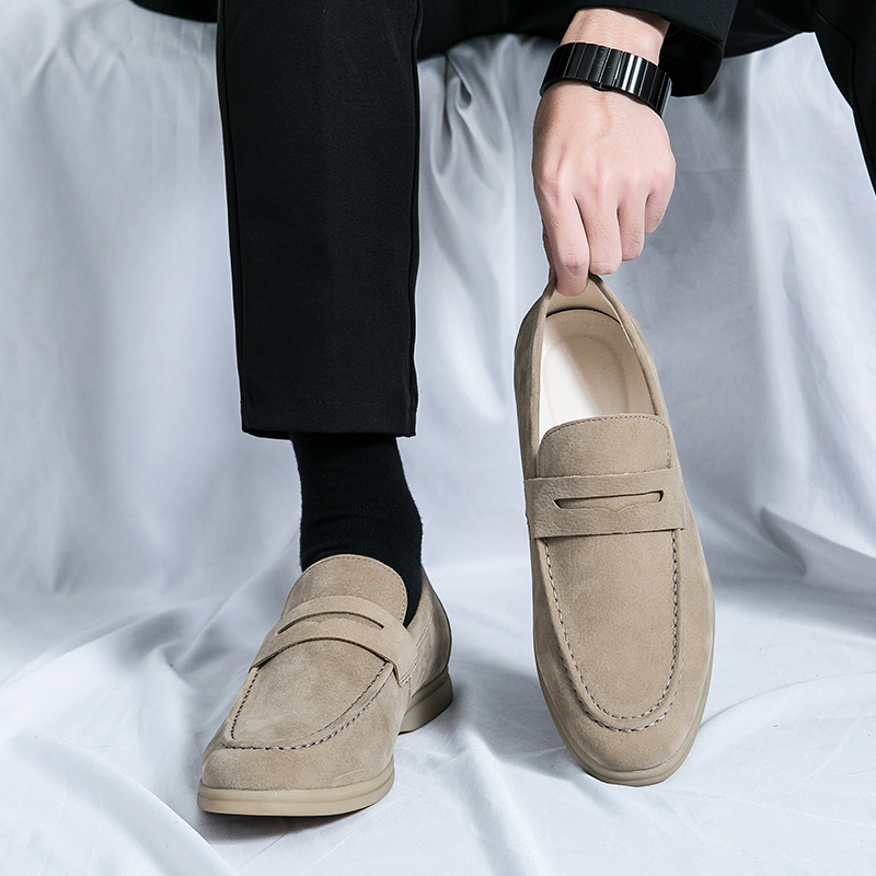 Spring New Classic Suede Loafe - Men Shoes Size 11 บทวิจารณ์และราคา