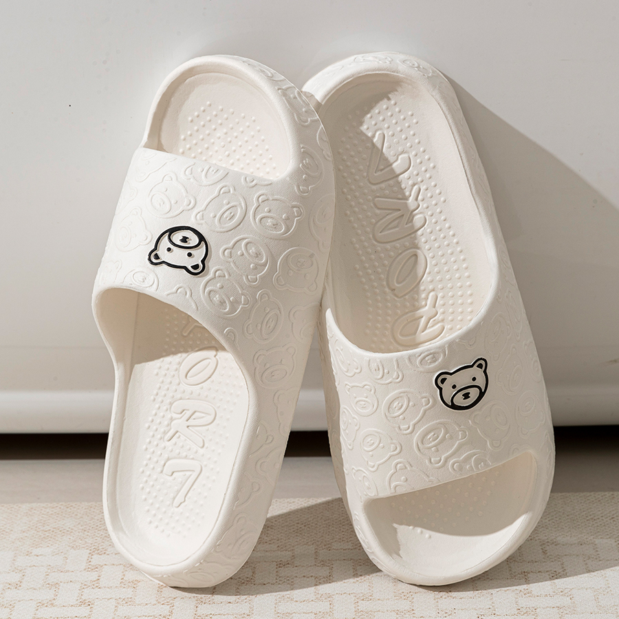 Printting Cute Bear Women Slip - Men Shoes Style บทวิจารณ์และราคา