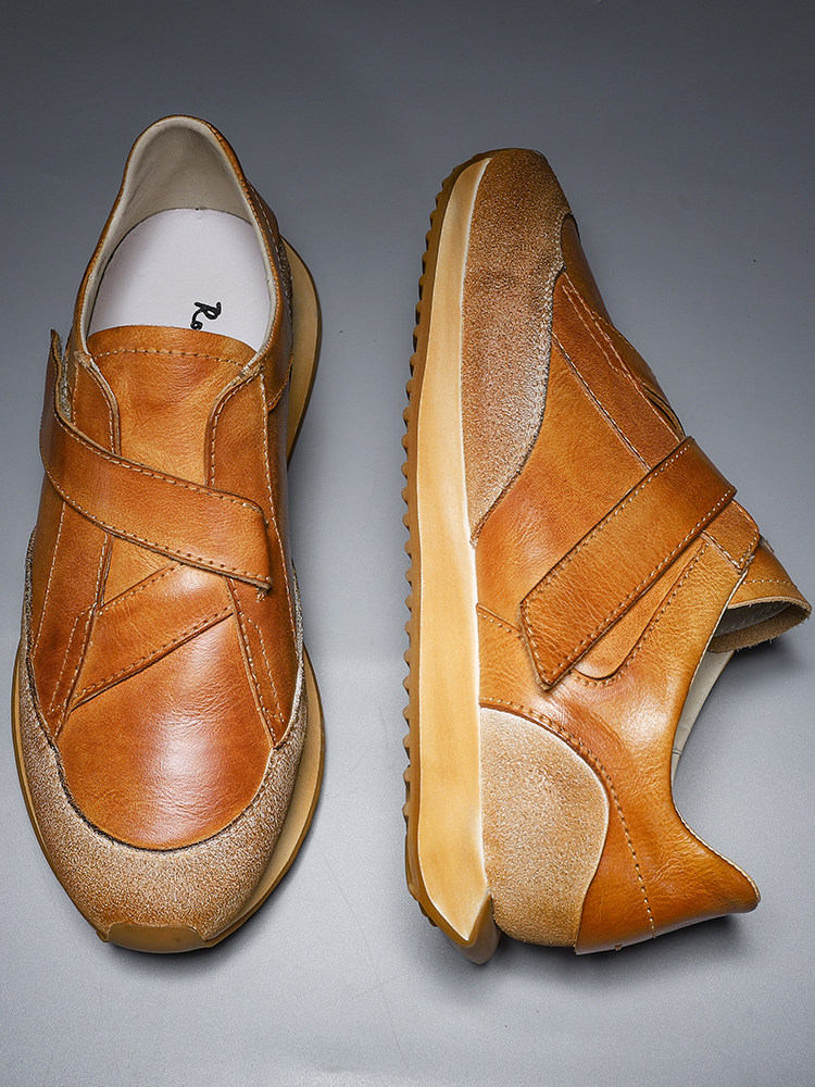 Retro Men's Shoes New Velcro T - Men Shoes Velcro บทวิจารณ์และราคา