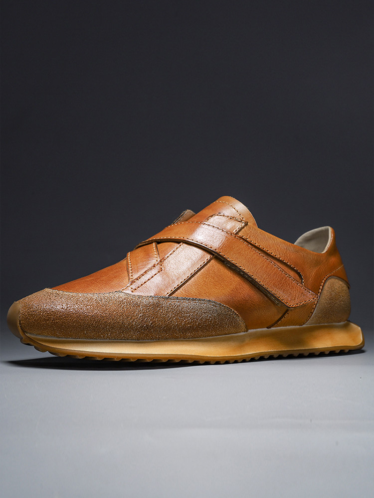 Retro Men's Shoes New Velcro T - Men Shoes Velcro บทวิจารณ์และราคา