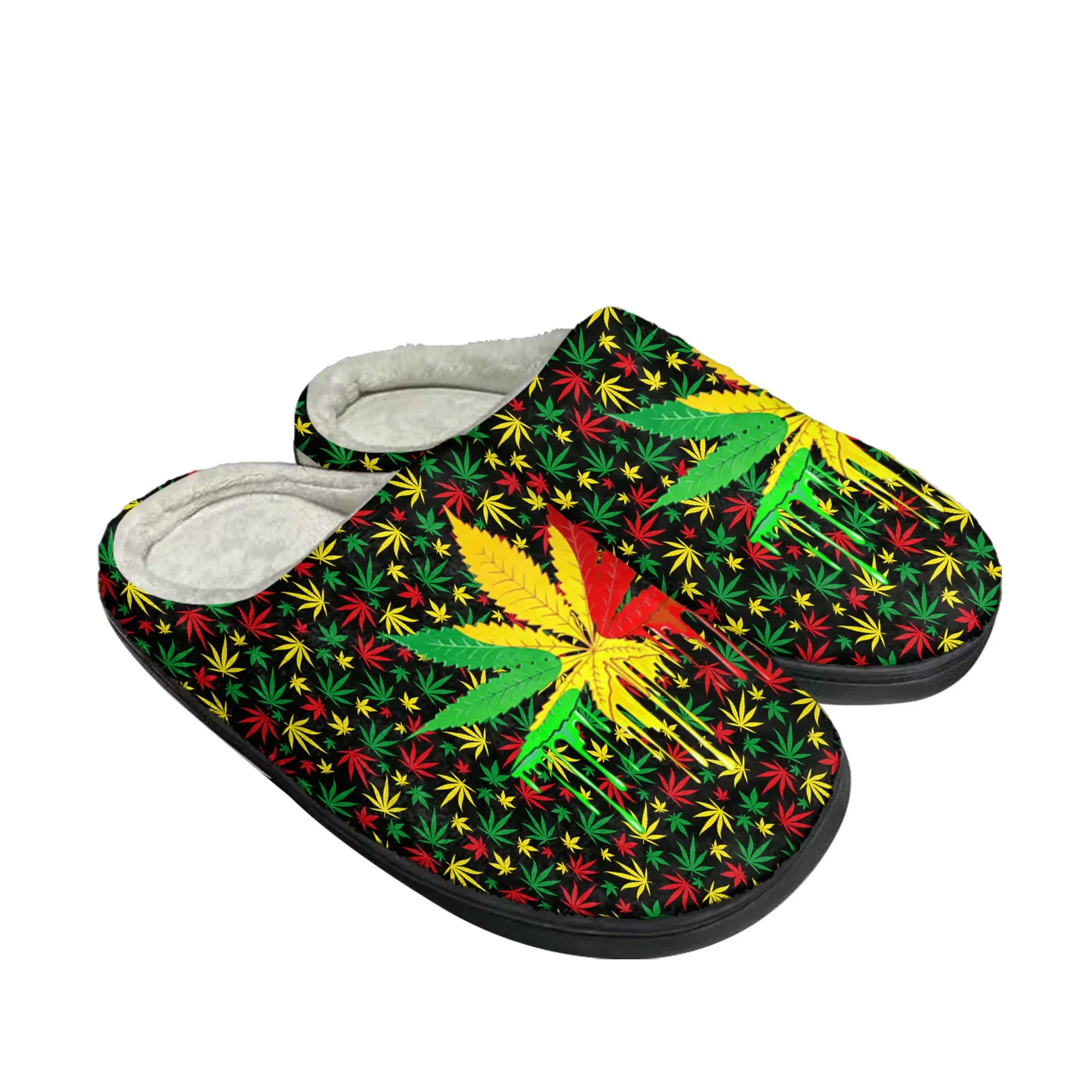 Leaf Weed Rasta Marijuana Red  - Men Shoes Red บทวิจารณ์และราคา