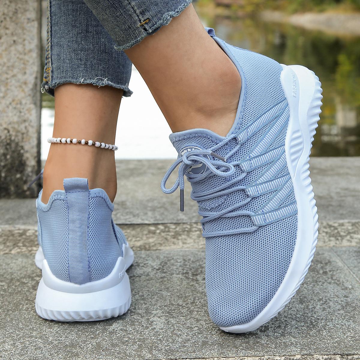Women's  Breathable Knit Mesh  - Mesh Trainer Breathable บทวิจารณ์และราคา
