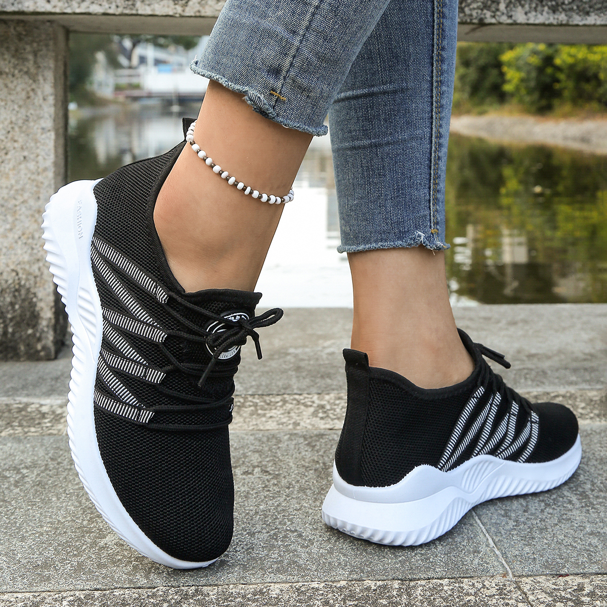 Women's  Breathable Knit Mesh  - Mesh Trainer Breathable บทวิจารณ์และราคา