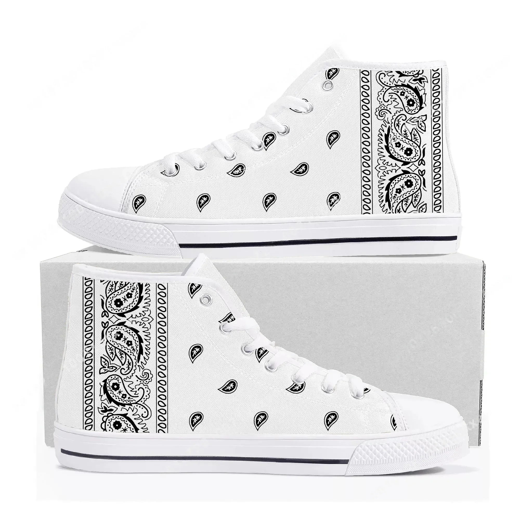 Bandana Paisley High Top Sneak - Men Shoes Red บทวิจารณ์และราคา