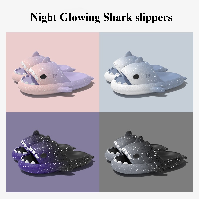Cute Cartoon Shark Slippers Fo - Men Shoes Style บทวิจารณ์และราคา