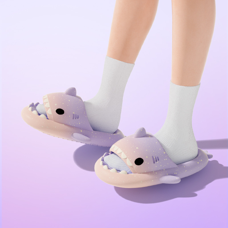 Cute Cartoon Shark Slippers Fo - Men Shoes Style บทวิจารณ์และราคา