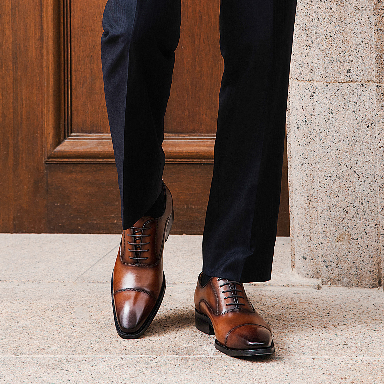 DESAI cap toe Handmade Men's S - Men Shoes Size 11 บทวิจารณ์และราคา