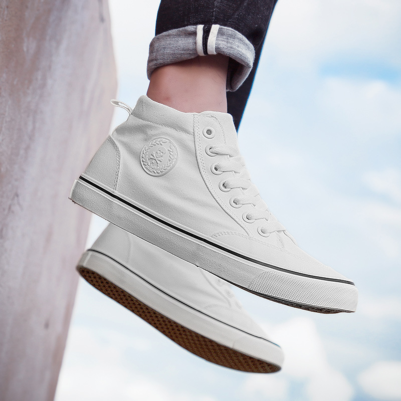 Classic Men Canvas Shoes Sprin - Men Shoes White Colour บทวิจารณ์และราคา