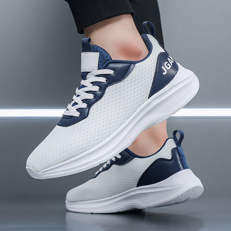 Ultra Light Mesh White Sneaker - Men Shoes Eu To Us Size บทวิจารณ์และราคา
