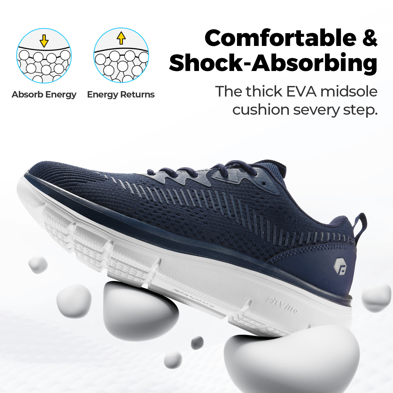 FitVille Men's Walking Shoes L - Men Shoes Runners บทวิจารณ์และราคา