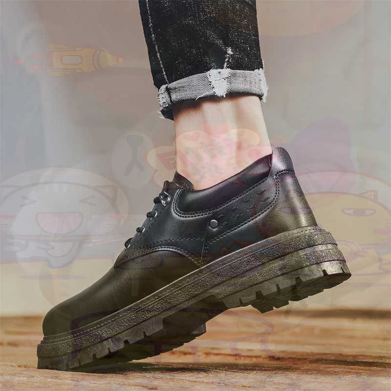 Dark Natural Leather Fashion T - Men Shoes Eu To Us Size บทวิจารณ์และราคา