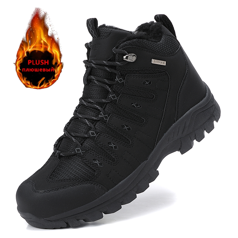 Winter Men's Boots Warm Plush  - Men Shoes Marks บทวิจารณ์และราคา