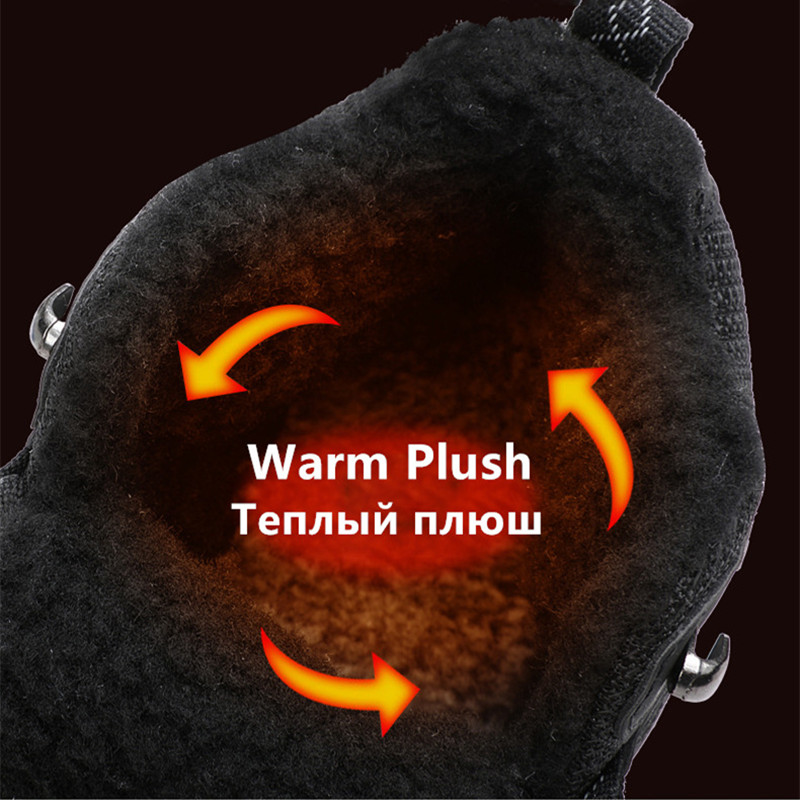 Winter Men's Boots Warm Plush  - Men Shoes Marks บทวิจารณ์และราคา