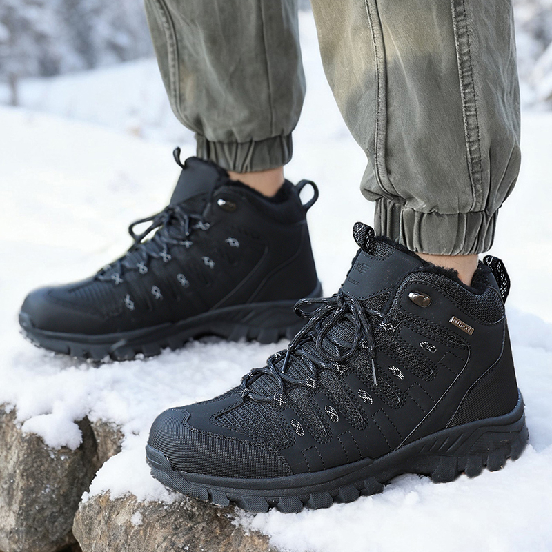 Winter Men's Boots Warm Plush  - Men Shoes Marks บทวิจารณ์และราคา