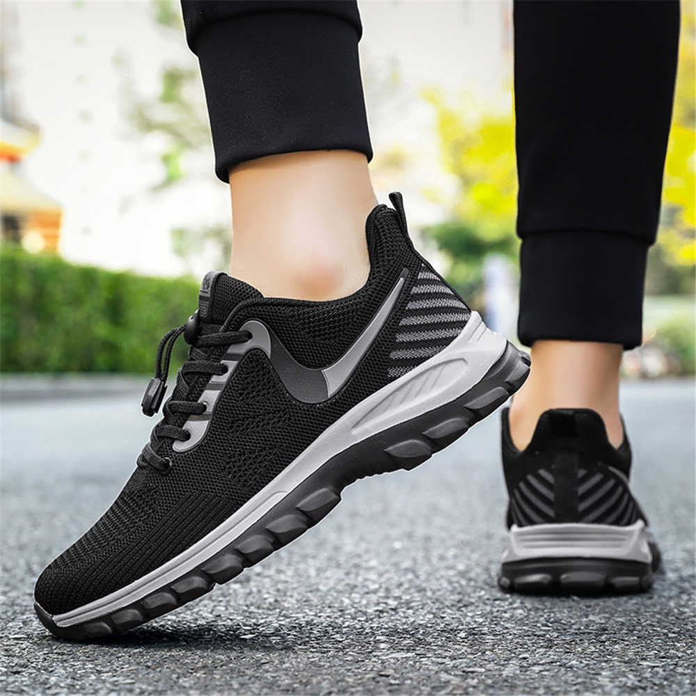 Knit Non-slip Sneakers Man 45  - Men Shoes Red บทวิจารณ์และราคา