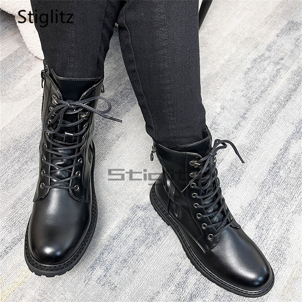 Men's British Style Lace Up Hi - Men Shoes Size 11 บทวิจารณ์และราคา