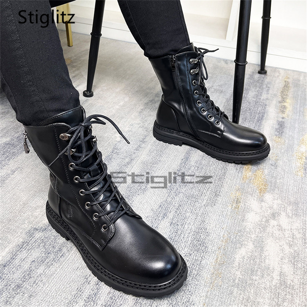 Men's British Style Lace Up Hi - Men Shoes Size 11 บทวิจารณ์และราคา