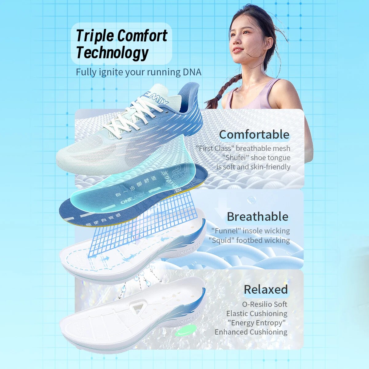 Onemix 2024 New Breathable Spe - Men'S Shoes Half Cut บทวิจารณ์และราคา