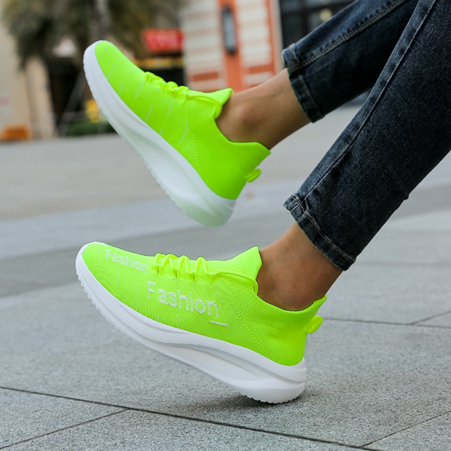 Men's Fashion Letter Sock Snea - Mesh Trainer Breathable บทวิจารณ์และราคา