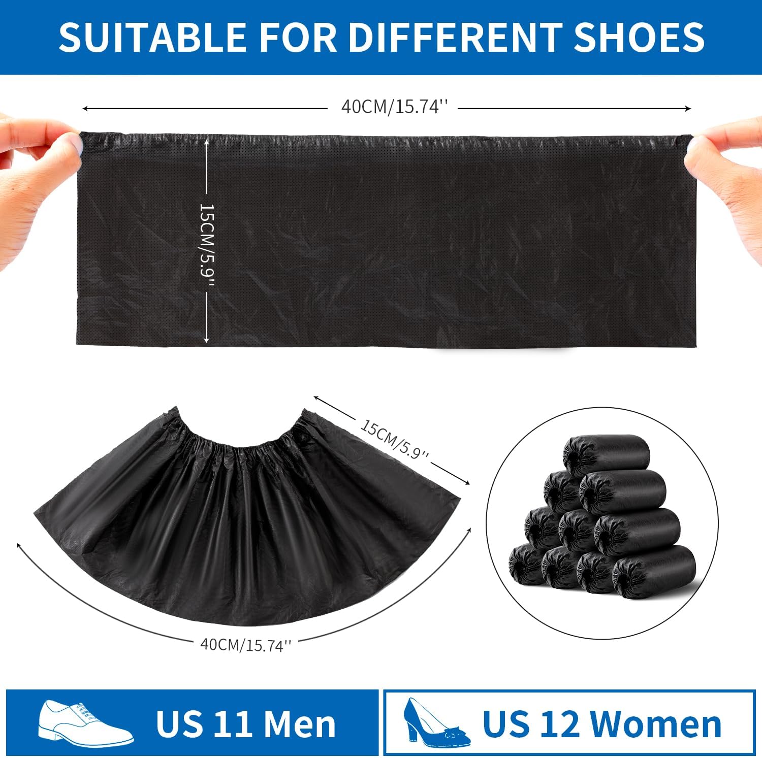 Disposable Shoe Covers 100 Pac - Men Shoes Size 11 บทวิจารณ์และราคา