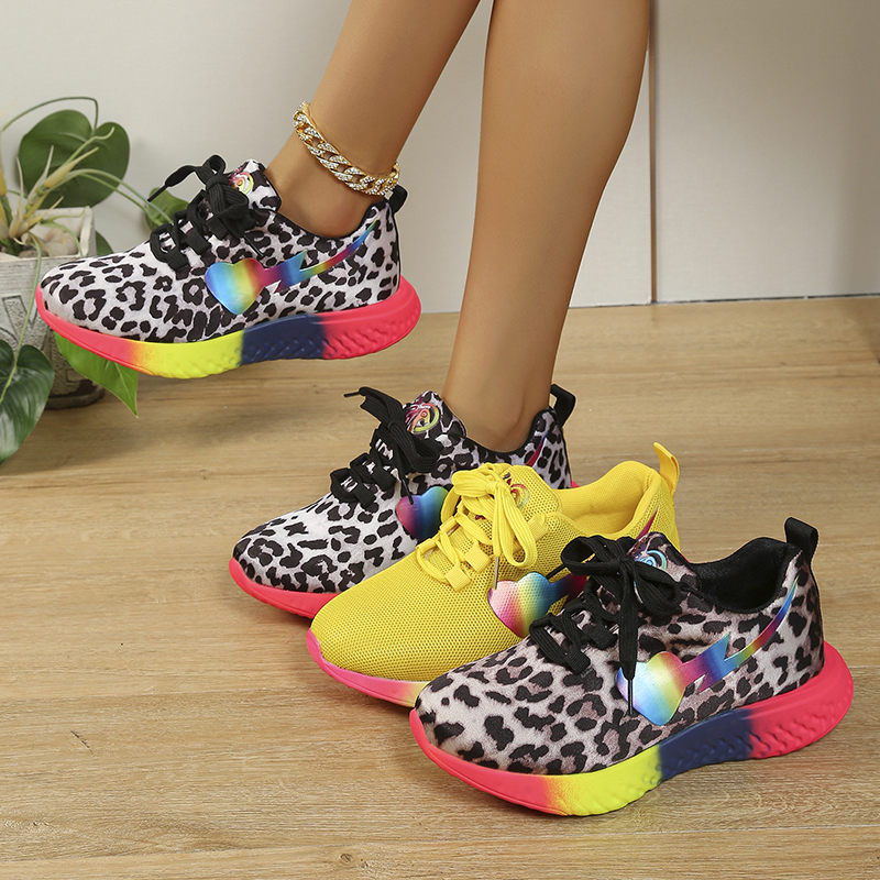 Women Rainbow Sole Light Sneak - Mesh Trainer Breathable บทวิจารณ์และราคา