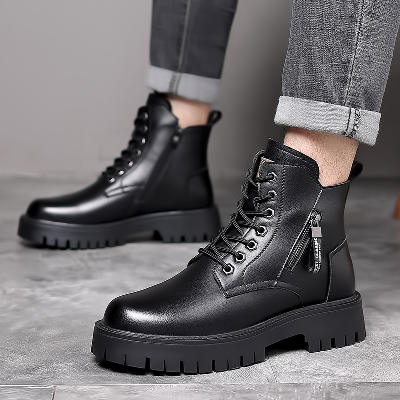 Men Classic Genuine Leather Bo - Men Shoes Classic บทวิจารณ์และราคา