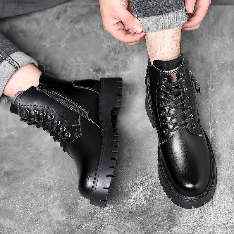 Men Classic Genuine Leather Bo - Men Shoes Classic บทวิจารณ์และราคา