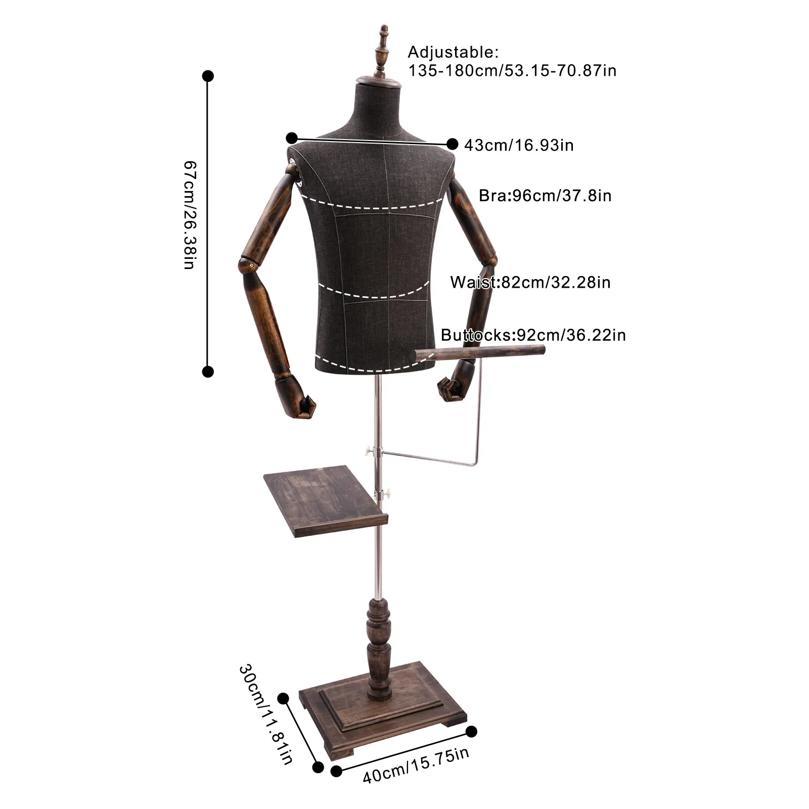 Male Mannequin with Arms, Pant - Men Shoes Rack บทวิจารณ์และราคา
