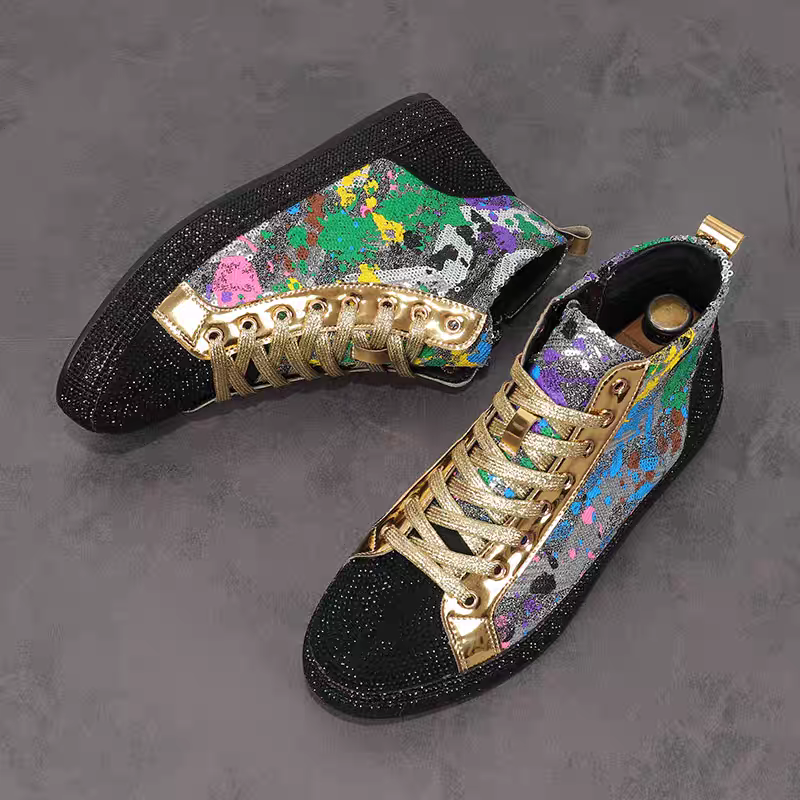 European fashion rhinestone se - Men Shoes Red บทวิจารณ์และราคา
