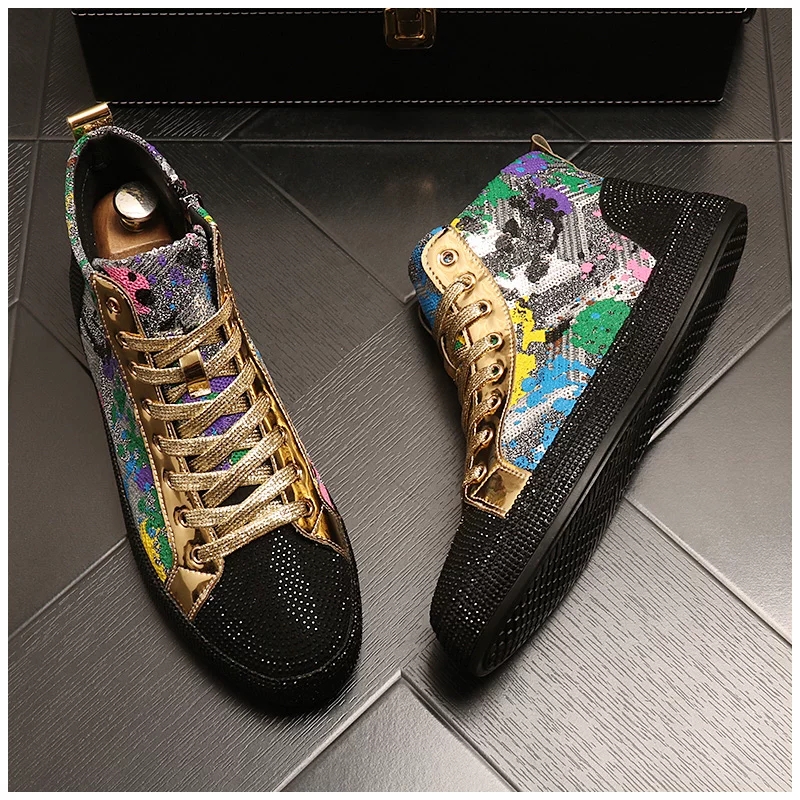 European fashion rhinestone se - Men Shoes Red บทวิจารณ์และราคา