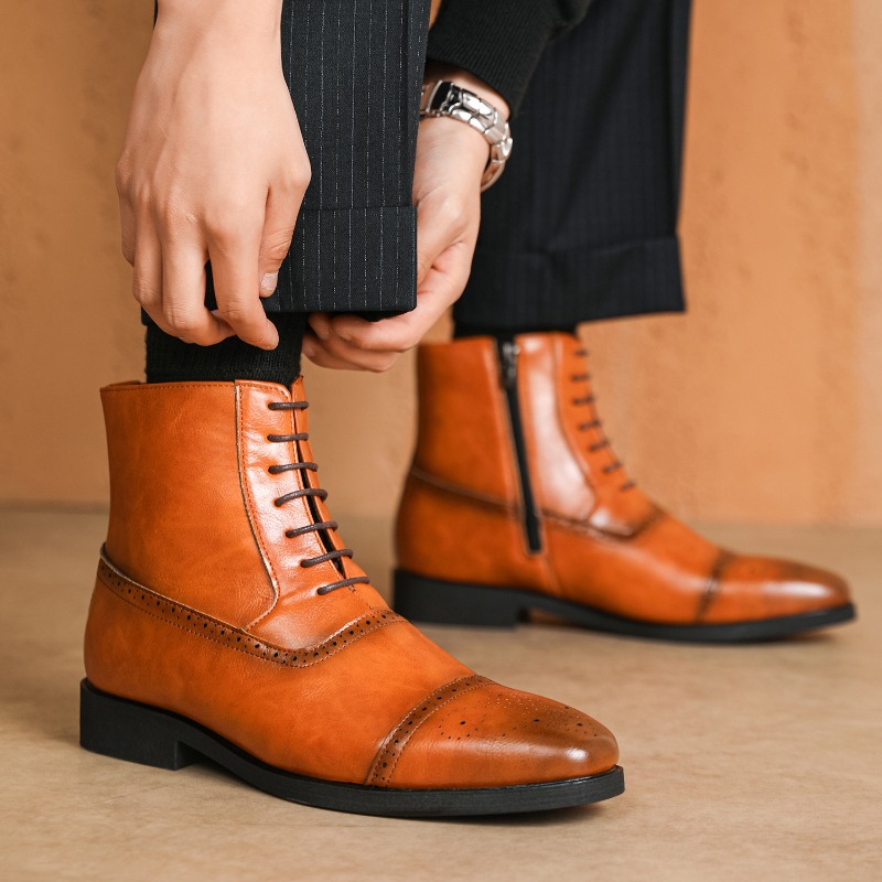 Luxury Men's Boots New High-to - Men Shoes Classic บทวิจารณ์และราคา