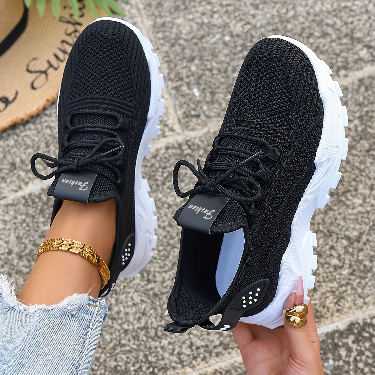 Breathable Knit Sneakers Fashi - Men Shoes Marks บทวิจารณ์และราคา