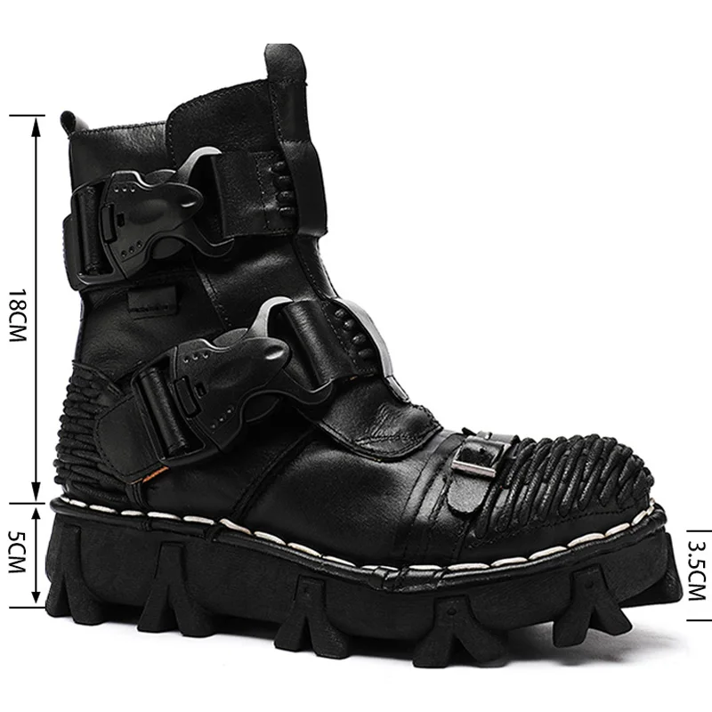 Men's Genuine Leather Motorcyc - Men Shoes Red บทวิจารณ์และราคา