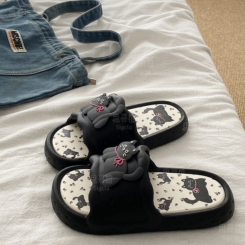 Printting Cute Bear Women Slip - Men Shoes Style บทวิจารณ์และราคา