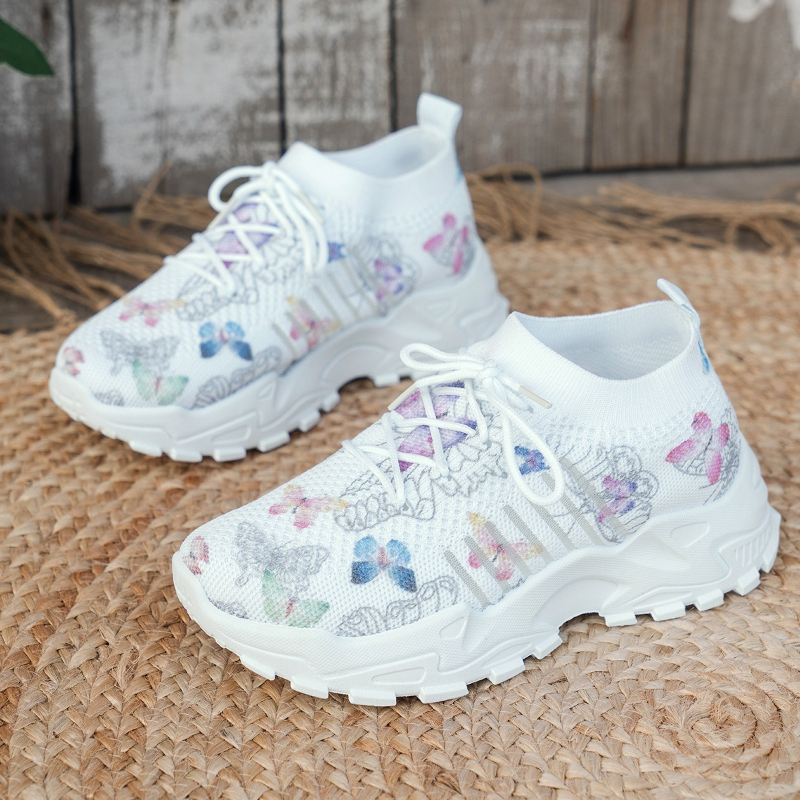 Women Butterfly Print Mesh Sne - Mesh Trainer Breathable บทวิจารณ์และราคา